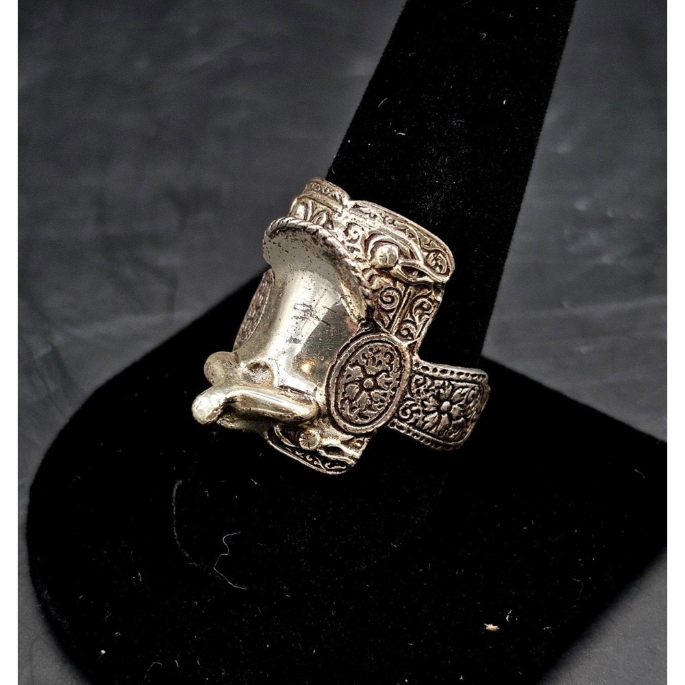 Vintage Saddle Sterling Silver Ring Cowboy Horse Western Country Men SIZE 11